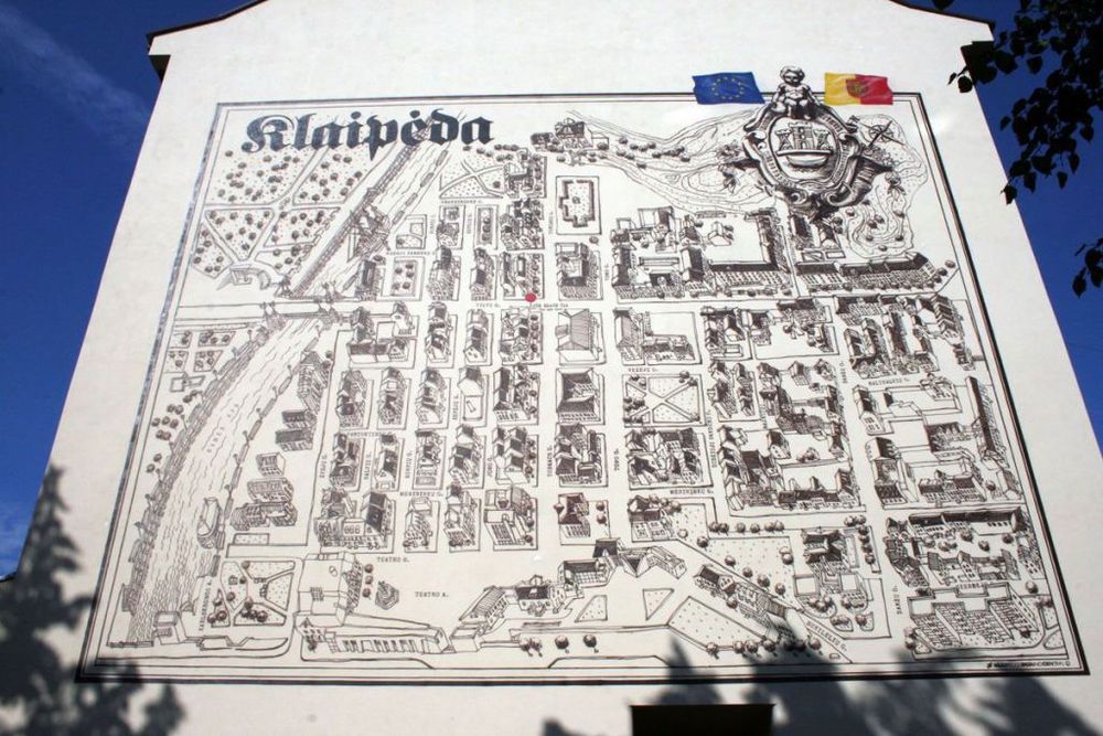 Gatvės menas "Senamiesčio planas"