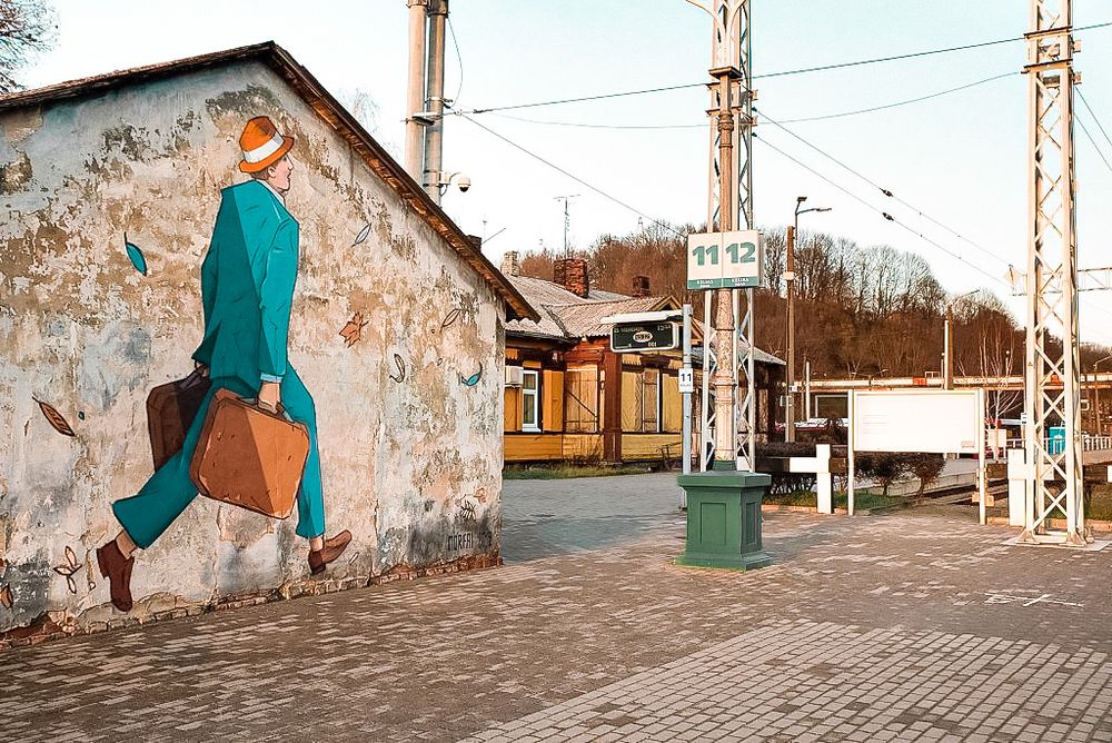 Grafitis „Paskutinis keleivis"